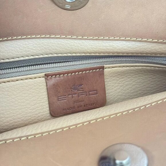 ETRO Bordeaux Brown Multi PVC Leather Tote Bag - Picture 9 of 10